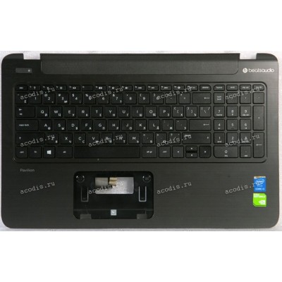 Keyboard HP Pavilion 15-P 101NR черная матовая русифицированная (EAY14002070-2, 9Z.N9HSQ.70R)+Topcase