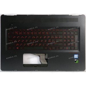 Keyboard HP Omen 17, 17-W черно-красная матовая русифицированная(EAG37006050, 862972-251)+Topcase