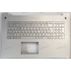 Keyboard Asus N750J серебристая, металл, русифицированная (13N0-PTA0211, 13NB0201AM0411 )+Topcase 