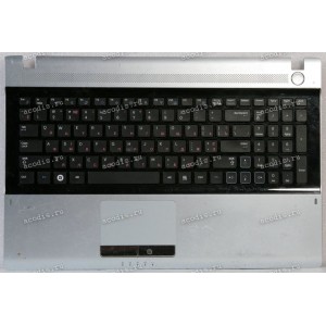 Keyboard Samsung NP-RV511, NP-RМ515 чёрная в сером, русифицированная (BA75--3111D, CNBA590294)+Topcase 