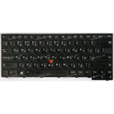Keyboard Lenovo ThinkPad E470 чёрная матовая, русифицированная (01AX094, SN20K93258)
