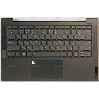 Keyboard Lenovo IdeaPad 5 14ITL05 черная матовая русифицированная (5CB1A13854, ET2UZ000100, AM2UZ000C10, 8S5CB0Y88703, PR4SB-RU, SN20W85368, SG-A1910-XAA, 8SSN20W85368) +Topcase Upper C81YM AL_BLK FP BLKB_RUS NEW original