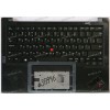 Keyboard Lenovo ThinkPad X1 Carbon Gen 9th чёрная, матовая русифицированная (5M11C53361, AM1U8000800, 8SSN20Z77405S, SN20Z77405-01, PK131U82B06, V201220AS1) c подсветкой +Topcase GRP KBD BZL,RUS,WW,DB,SUN NEW original