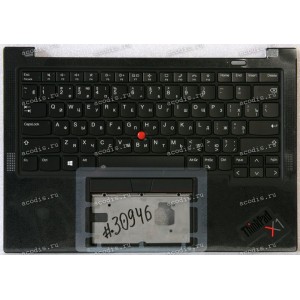 Keyboard Lenovo ThinkPad X1 Carbon Gen 9th чёрная, матовая русифицированная (5M11C53361, AM1U8000800, 8SSN20Z77405S, SN20Z77405-01, PK131U82B06, V201220AS1) c подсветкой +Topcase GRP KBD BZL,RUS,WW,DB,SUN NEW original