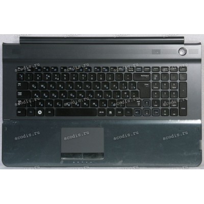 Keyboard Samsung NP-RC720 серый металлик,  русифицированная (BA75-02838G, 9Z.N6ASN.11A) +Topcase 