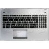 Keyboard Asus N56 серебристый металл, русифицированная (13NB03Z1P02011-1, 13NB03Z1AM0301)+Topcase 