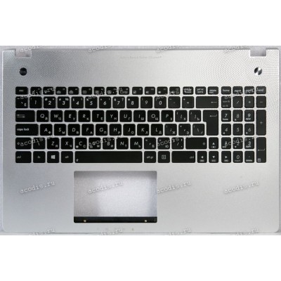 Keyboard Asus N56 серебристый металл, русифицированная (13NB03Z1P02011-1, 13NB03Z1AM0301)+Topcase 