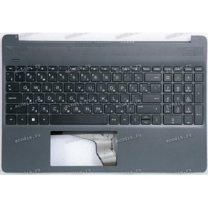 Keyboard HP 15-ef, 15-dy, 15-dw, 15s-eq, 15s-eq004ur, 15s-fq чёрная в чёрном топкейсе русифицированная (L89859-251, L89859-DB1, EA0P5009010, KTA 4D0P5TSTP00, L87771-001, L87771-251, HPM16M63US39203B, AE05U00140, BRP4D0P5TSTP00, DD2081, SP5CD034K5PC) +Topc