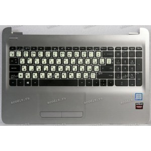 Keyboard HP 15-AY 116TX  чёрная в серебристом топкейсе, thai (AM1EM000310, V151802AS3, 7J1690)+Topcase
