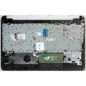 Keyboard HP 15-AY 116TX  чёрная в серебристом топкейсе, thai (AM1EM000310, V151802AS3, 7J1690)+Topcase