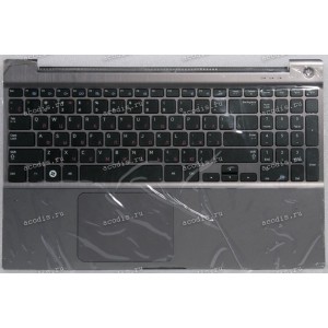 Keyboard Samsung NP700Z5 чёрная в сером металлике,  русифицированная  (BA75-03347C)+Topcase