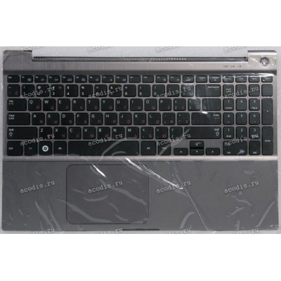 Keyboard Samsung NP700Z5 чёрная в сером металлике,  русифицированная  (BA75-03347C)+Topcase