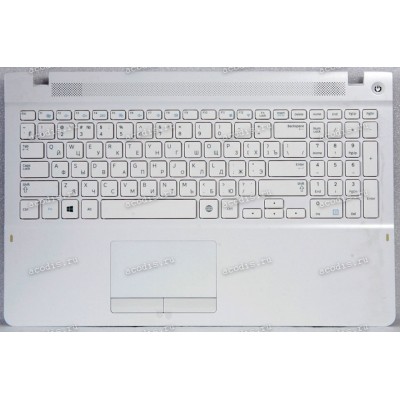 Keyboard Samsung NP370R5E 15.6" белая русифицированная  (BA75-04478C, BA5903682)+Topcase