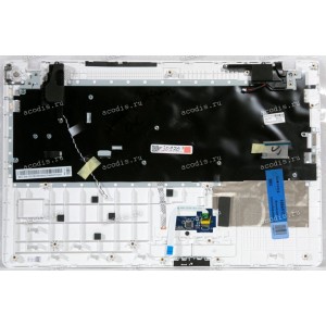 Keyboard Samsung NP370R5E 15.6" белая русифицированная  (BA75-04478C, BA5903682)+Topcase