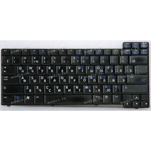 Keyboard HP/Compaq NC62**, NC82**, NW82**, NX7300, NX7400 чёрная матовая русиф. (6037B00148, 413554-251, MP-03123SU)
