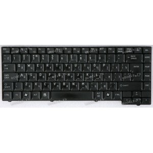 Keyboard Toshiba Satellite L40, L45 чёрная матовая русифицированная (V011162DK1, 04GNQA1KRU00) (Black/Matte/RUO) чёрная матовая