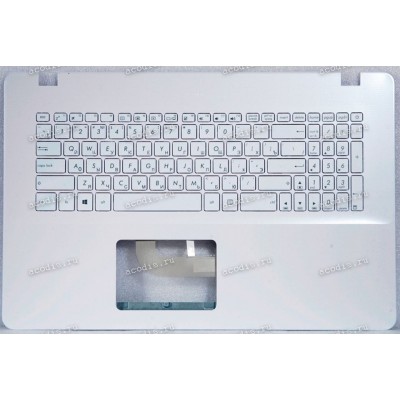 Keyboard Asus X705UV-3G матовая белая, русифицированная  (90NB0EW3-R32RU0, 13N1-2FA0C11)+Topcase
