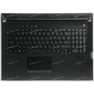 Keyboard Asus G731GU-1B чёрная матовая, русифицированная (90NR01T2-R31RU0, 13N1-9BA0801)+Topcase