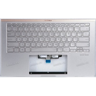 Keyboard Asus UX434FA-2S90NB0MQ6-R31RU0 серебристая, русифицированная (90NB0MQ6-R31RU0)+Topcase