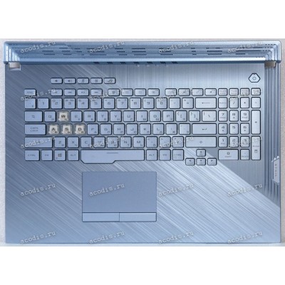 Keyboard Asus G731GU-1F серебристо-голубой, русифицированная (90NR01T6-R32RU0, 13N1-9BA0N01)+Topcase
