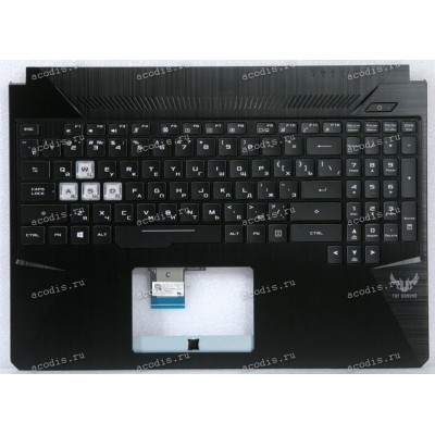 Keyboard Asus FX505DT-1A чёрная матовая, русифицированная (90NR02D1-R31RU2, 13N1-5JA0802)+Topcase
