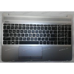 Keyboard HP 250 G8, 255 G8, Pavilion 15-dw, 15-gw (M31100-251, 71NHH732045, 7H2140, AM2H8000100, AP2HB8000541, M34618-251) русифицированная чёрная матовая в серебристом топкейсе SPS-TOP COVER ASV W/KBD AHS RUSS