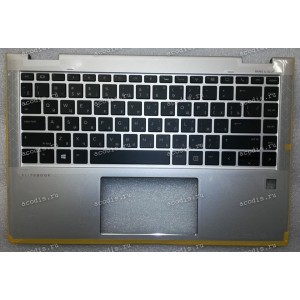 Keyboard HP EliteBook x360 1040 G6 (L66881-251, 6070B1611001, 6037B0159022, 2H-BAZRUI64311)+Topcase чёрная матовая в серебристом топкейсе русифицированная с подсветкой SPS-TOP CVR W/KB BL PVCY RUSS Keyboard HP EliteBook x360 1040 G6 (L66881-251, 6070B1611001, 6037B0159022, 2H-BAZRUI64311)+Topcase чёрная матовая в серебристом топкейсе русифицированная с подсветкой SPS-TOP CVR W/KB BL PVCY RUSS