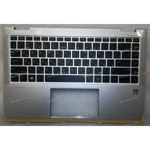 Keyboard HP EliteBook x360 1040 G6 (L66881-251, 6070B1611001, 6037B0159022, 2H-BAZRUI64311)+Topcase чёрная матовая в серебристом топкейсе русифицированная с подсветкой SPS-TOP CVR W/KB BL PVCY RUSS Keyboard HP EliteBook x360 1040 G6 (L66881-251, 6070B1611001, 6037B0159022, 2H-BAZRUI64311)+Topcase чёрная матовая в серебристом топкейсе русифицированная с подсветкой SPS-TOP CVR W/KB BL PVCY RUSS