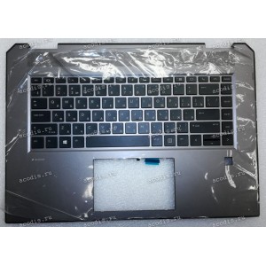 Keyboard HP Zbook Studio x360 G5, G6 (L34210-251, L35322-251, SG-91600-XXA, SN6173BL, SIKA EXW170010912003C) русифицированная чёрная матовая в тёмно-серебристом топкейсе с подсветкой Keyboard HP Zbook Studio x360 G5, G6 (L34210-251, L35322-251, SG-91600-XXA, SN6173BL, SIKA EXW170010912003C) русифицированная чёрная матовая в тёмно-серебристом топкейсе с подсветкой