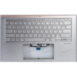 Keyboard Asus UX434FL-2S серебристая русифицированная (90NB0MP6-R31RU0, 13N1-94A0A11)+Topcase Keyboard Asus UX434FL-2S серебристая русифицированная (90NB0MP6-R31RU0, 13N1-94A0A11)+Topcase