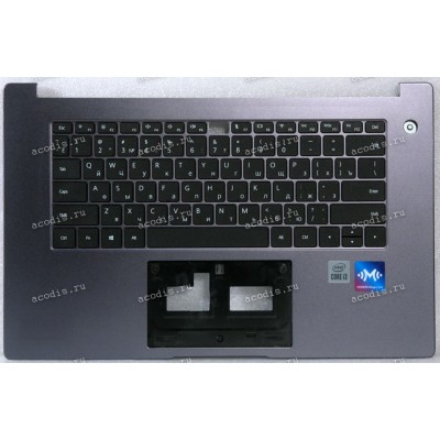 Keyboard Huawei Honor MateBook D 15 Intel BoB-WAI9, MagicBook X 15 BBR-WAI9 2021AP3137 серая, русифицированная (02353LSB , BohrK-WAQ9AR, BohrK-WAQ9BL, 9Z.NG25H.00R, QA29462078002460, 9Z.NG2SH.00R, 9Z.NG25H.30R, 9Z.NG2SH.30R, KSL51661NTN, 37H98TCBR20, 1CF0