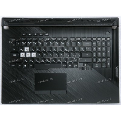 Keyboard Asus G731GU-1C чёрная матовая, русифицированная (90NR01T3-R37RU1, 13N1-9BA0911, 13NR01Q3AP0311)+Topcase