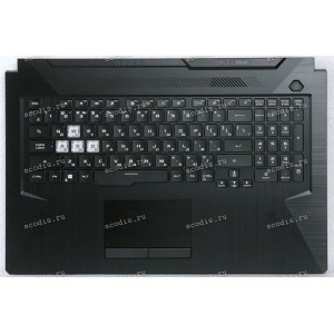 Keyboard Asus FA706IU-1A чёрная матовая, русифицированная (90NR03K1-R32RU0, 3BBKYTAJN10, 0KNR0-661VRU00)+Topcase