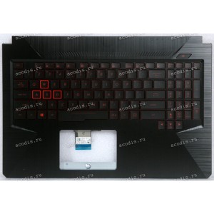 Keyboard Asus FX504GD-1A чёрная нерусифицированная (90NR00J1-R31UI1, 3BBKLTAJNKAO)+Topcase Keyboard Asus FX504GD-1A чёрная нерусифицированная (90NR00J1-R31UI1, 3BBKLTAJNKAO)+Topcase
