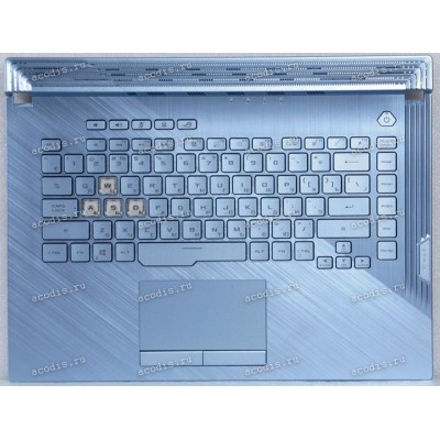 Keyboard Asus G512LWS-1F серебристо-голубая, русифицированная (90NR0342-R32RU0, 6051B1400801)+Topcase