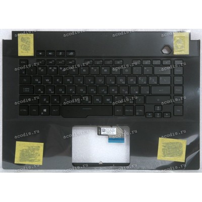 Keyboard Asus GU502LW-2A чёрная матовая русифицированная (90NR02W2-R30RU0, 6053B1798401)+Topcase