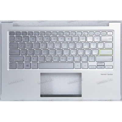 Keyboard Asus X321JA-8W серебристая русифицированная (90NB0Q53-R31RU0, 13N1-AYA0411)+Topcase