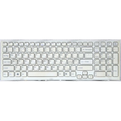 Keyboard Sony VPC-EE3M1R светло-серая, русифицированная (AENE7700010, V11664B, 08K00200)+Topcase
