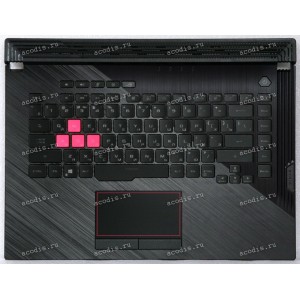 Keyboard Asus G15, G512WS-1H чёрная матовая русифицированная (90NR0343-R31RU0, 6051B1433101)+Topcase