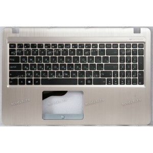 Keyboard Asus X540YA-1A шампань русифицированная (90NB0CN1-R30202, 13NB0B01P07016)+Topcase
