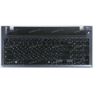 Keyboard Samsung NP350V5C-S1E, NP355V5C-S0CRU черная матовая русифицированная (BA59-03270C, CNBA5903270C, PK130RU1A02, AP0RS000810HYT, 9Z.N4NSC.10P, 9Z.N4NSC.10R)+Topcase