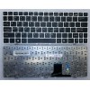 Keyboard Asus eeePC 1000, 1000H, 1000HE, 1000HA, 1000HD (Black-White/Matte/RUO) чёрная матовая с белой рамкой