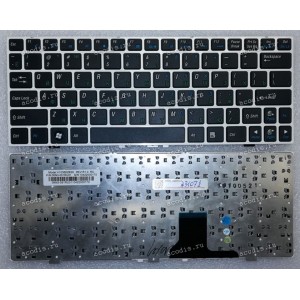 Keyboard Asus eeePC 1000, 1000H, 1000HE, 1000HA, 1000HD (Black-White/Matte/RUO) чёрная матовая с белой рамкой Keyboard Asus eeePC 1000, 1000H, 1000HE, 1000HA, 1000HD (Black-White/Matte/RUO) чёрная матовая с белой рамкой