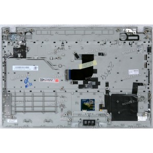 Keyboard Samsung NP-RV515-S06RU черная матовая c чёрной рамкой и серебристым топкейсом, русифицированная (BA75-02862C, CNBA5902941C, BA59-02941C)+ Topcase 