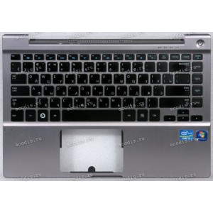 Keyboard Samsung NP700Z3A, NP700Z3A-S01RU чёрная на сером, русифицированная (BA75-03515C, CNBA5903125C, BA59-03125C) + Topcase 