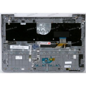 Keyboard Samsung NP535U3C чёрная на сером, русифицированная (BA75-04055M, CNBA5903381A, BA59-03381A)+ Topcase 