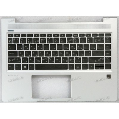 Keyboard HP EliteBook 440 G6, 440 G7, ProBook 440 G6, 440 G7, 445 G6, 445 G7 без подсветки, чёрная на серебристом, украинский (L44589-251, L65225-251, L24818-251, AEX8J800110180L8J, HPM18C23SU-920, L38139-251, 4BX8JTATP10, BYS20200630, DD2011, HB19A1, SP5