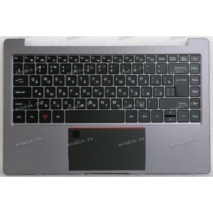 Keyboard Гравитон Н14И-Т, Machenike 14, ThundeRobot 14, IP3 + topcase чёрная в тёмно-сером топкейсе (61.Y141UK914A01, PRIDE+K4119 MB2983003, AMR11965-PCT1336U-6-FT9369-S-210416) возможно Machenike MachCreator 14 Intel Gen 11 MC-14i511320HF60HSM00RU, MC-14