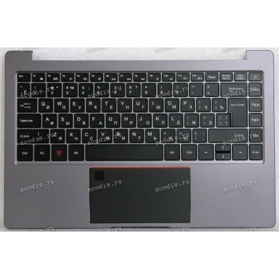 Keyboard Гравитон Н14И-Т, Machenike 14, ThundeRobot 14, IP3 + topcase чёрная в тёмно-сером топкейсе (61.Y141UK914A01, PRIDE+K4119 MB2983003, AMR11965-PCT1336U-6-FT9369-S-210416) возможно Machenike MachCreator 14 Intel Gen 11 MC-14i511320HF60HSM00RU, MC-14