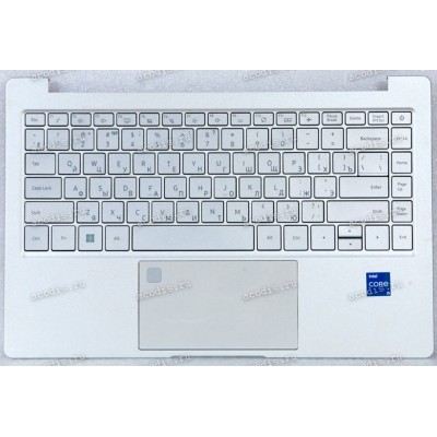Keyboard Machenike MachCreator 14 Intel Gen 11 MC-14i511320HF60HSM00RU, MC-14i711390HF60HSM00RU, IP3 + topcase серебристая в серебристом топкейсе c подсветкой и тачпадом  (DOK-6502D, NB-17 6502D, XN1-Y-G141, AMR11965-PCT1336U-6-FT9369-S-210416, ZENIA/CN1G